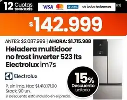 Changomas Electrolux heladera multidoor no frost inverter oferta