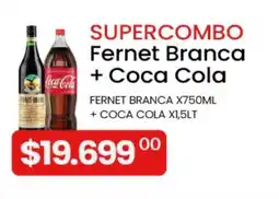 Piantoni Supermayorista Fernet branca supercombo + coca cola oferta