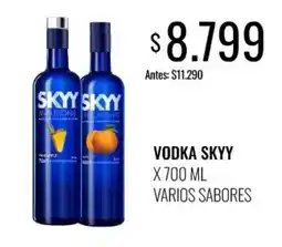 Supermercados Tadicor Skyy vodka varios sabores oferta