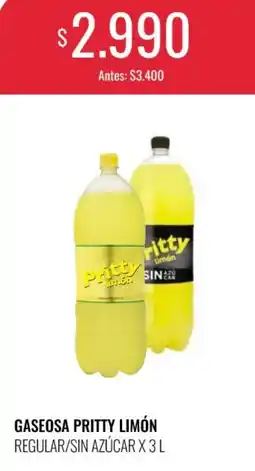 Supermercados Tadicor Pritty gaseosa limón oferta