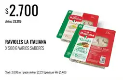 Supermercados Tadicor La italiana ravioles oferta