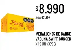 Supermercados Tadicor Swift burger medallones de carne vacuna oferta
