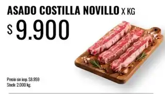 Supermercados Tadicor Asado costilla novillo oferta