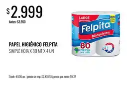 Supermercados Tadicor Felpita papel higiénico oferta