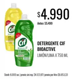 Supermercados Tadicor Cif detergente bioactive oferta