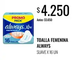 Supermercados Tadicor Always toalla femenina oferta