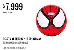 Supermercados Tadicor Spiderman pelota de fútbol n°5 oferta