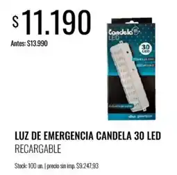 Supermercados Tadicor Candela luz de emergencia 30 led recargable oferta
