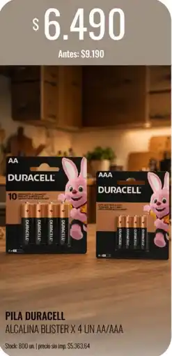Supermercados Tadicor Duracell pila alcalina blister oferta