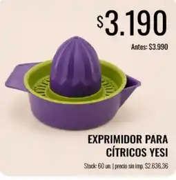 Supermercados Tadicor Yesi exprimidor para cítricos oferta
