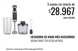 Supermercados Tadicor Smart-tek licuadora de mano más accesorios oferta