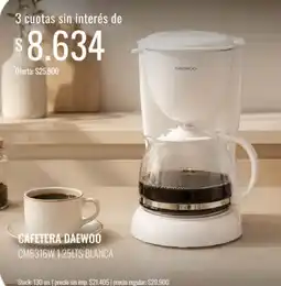 Supermercados Tadicor Daewoo cafetera oferta