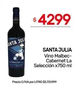 Nini Mayorista Santa julia vino malbec- cabernet la selección oferta
