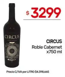Nini Mayorista Circus roble cabernet oferta