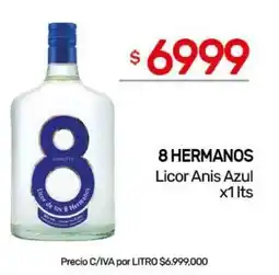 Nini Mayorista 8 hermanos licor anis azul oferta