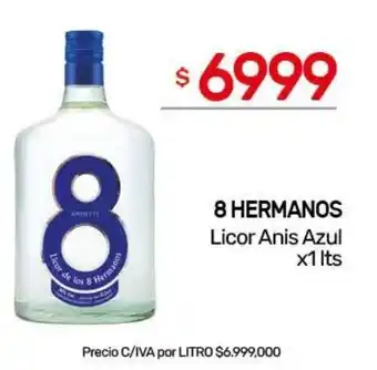 Nini Mayorista 8 hermanos licor anis azul oferta