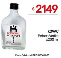 Nini Mayorista Kovac petaca vodka oferta