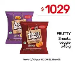 Nini Mayorista Frutty snacks veggie oferta