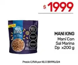 Nini Mayorista Mani king maní con sal marina dp oferta