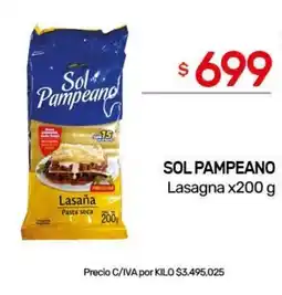 Nini Mayorista Sol pampeano lasagna oferta