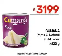 Nini Mayorista Cumana peras al natural en mitades oferta