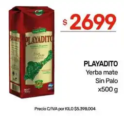 Nini Mayorista Playadito yerba mate sin palo oferta