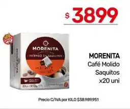Nini Mayorista Morenita café molido saquitos oferta