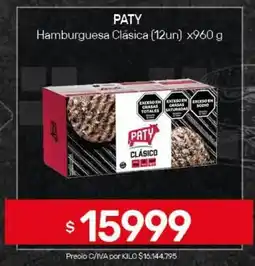 Nini Mayorista Paty hamburguesa clásica oferta