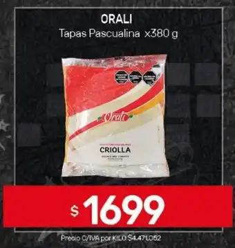 Nini Mayorista Orali tapas pascualina oferta