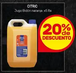 Nini Mayorista Citric jugo bidón naranja oferta