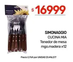 Nini Mayorista Simonaggio cucina mia tenedor de mesa mgo.madera oferta