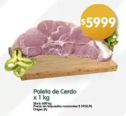 Supermercados Buenos Días Paleta de Cerdo oferta