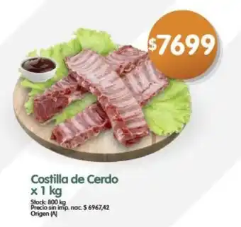 Supermercados Buenos Días Costilla de Cerdo oferta
