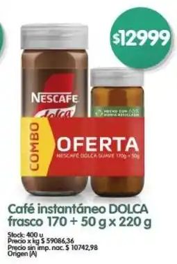 Supermercados Buenos Días Nescafe dolca cafe instantaneo oferta