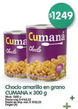 Supermercados Buenos Días Cumaná choco amarillo en grano oferta