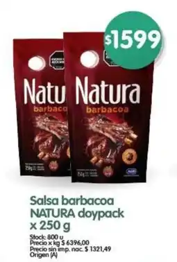 Supermercados Buenos Días Natura salsa barbacoa oferta