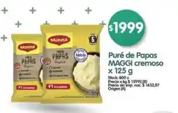 Supermercados Buenos Días Maggi puré de papas cremoso oferta