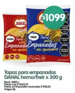 Supermercados Buenos Días Danal tapas para empanadas oferta