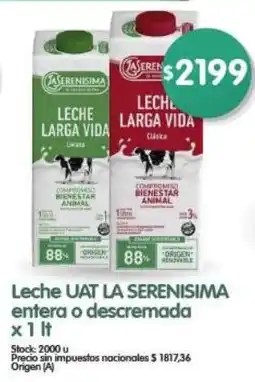 Supermercados Buenos Días La serenisima leche larga vida entera o descremada oferta