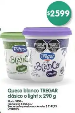 Supermercados Buenos Días Tregar queso blanco clásico o light oferta