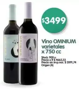 Supermercados Buenos Días Omnium vino varietales oferta