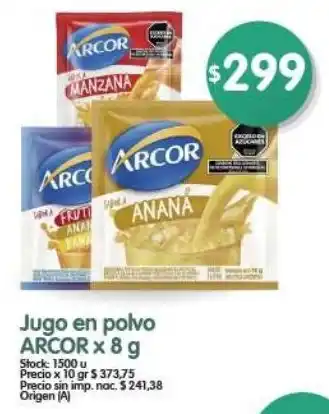 Supermercados Buenos Días Arcor jugo en polvo oferta