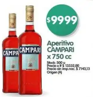 Supermercados Buenos Días Campari aperitivo oferta