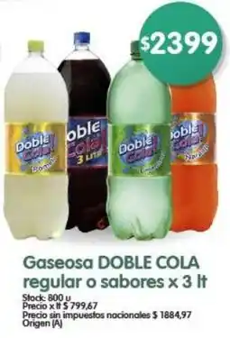 Supermercados Buenos Días Doble cola gaseosa regular o sabores oferta