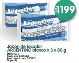 Supermercados Buenos Días Argentino jabón de tocador blanco oferta