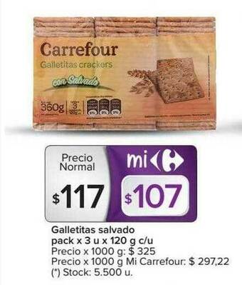 Carrefour Galletitas Salvado oferta