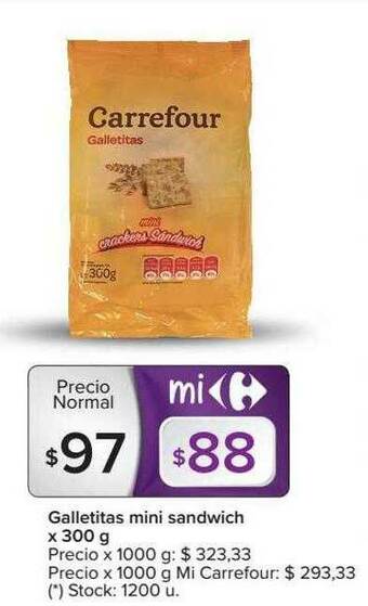 Carrefour Galletitas Mini Sandwich oferta