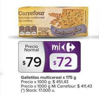 Carrefour Galletitas Multicereal oferta