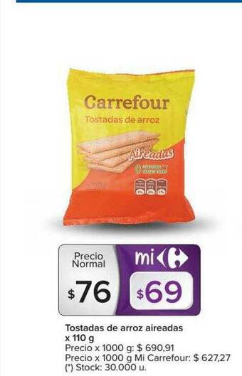 Carrefour Tostadas De Arroz Aireadas oferta