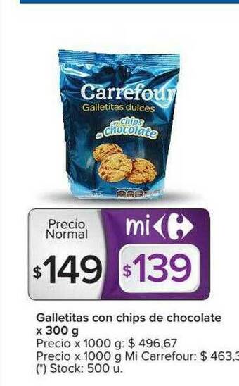 Carrefour Galletitas Con Chips De Chocolate oferta
